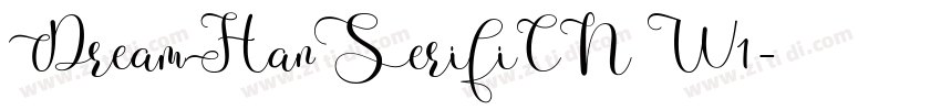 DreamHanSerifiCN W1字体转换